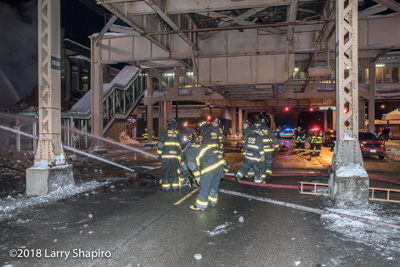 2-11 alarm fire in Chicago 2-12-18 at 4749 W Lake Street Chicago Fire Department Larry Shapiro photographer #larryshapiro shapirophotography.net fire trucks fire scene E-ONE Cyclone II tower ladder Chicago FD Towe Ladder 14
