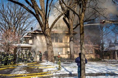 house fire in Evanston IL 1-4-18 at 2865 Sheridan Place Evanston Fire Department